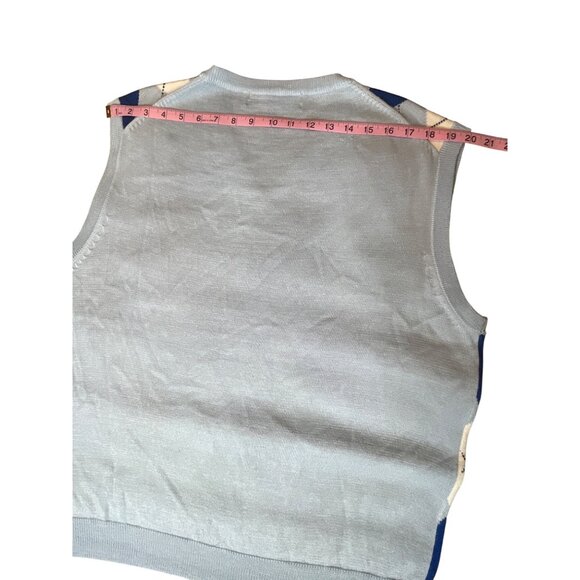 Golf Knickers Argyle Sweater Vest Men's Lt. Blue/Royal/White V-Neck XL Golf - Picture 12 of 15
